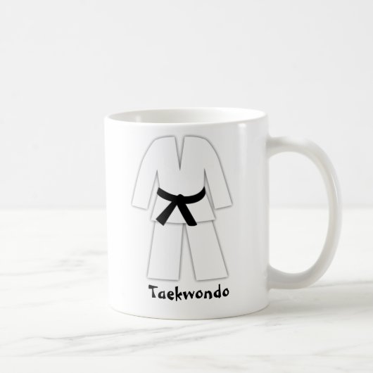 Taekwondo-Karate-schwarzer Gürtel Kaffeetasse (Rechts)