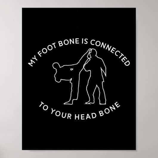 Taekwondo Karate Tkd Kickboxing Poster (Vorne)