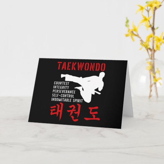 Taekwondo Karte (Gelbe Blume)