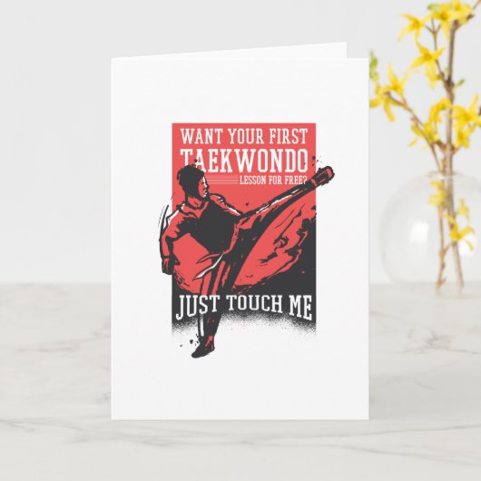 Taekwondo Karte (Gelbe Blume)