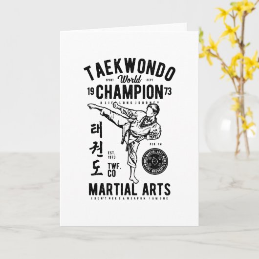 Taekwondo Karte (Gelbe Blume)