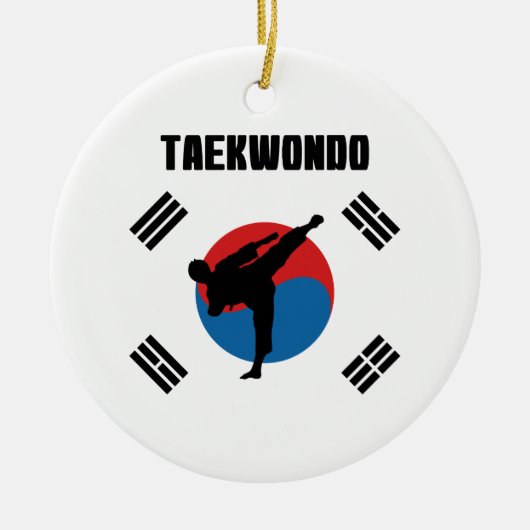 Taekwondo Keramik Ornament (Vorne)