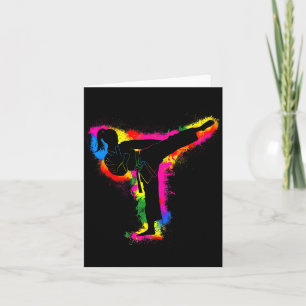 Taekwondo Kick Martial Arts Frauen Mädchen Karate Karte