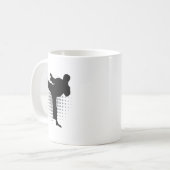 Taekwondo Kick Silhouette Karate Boys Girls Martia Kaffeetasse (Vorderseite Links)