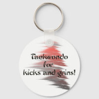 Taekwondo Kicks and Grins Schlüsselanhänger