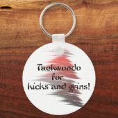 Taekwondo Kicks and Grins Schlüsselanhänger (Vorderseite)