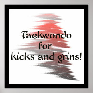 Taekwondo Kicks und Grins Poster