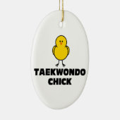 Taekwondo-Küken Keramikornament (Rechts)