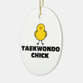 Taekwondo-Küken Keramikornament (Links)
