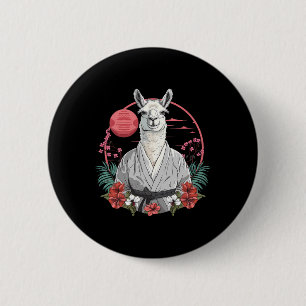 Taekwondo Lama Kickboxen Taekwondo Florales Lama Button