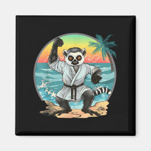 Taekwondo Lemur Kickboxen Animall Jiu-Jitsu Kung Magnet