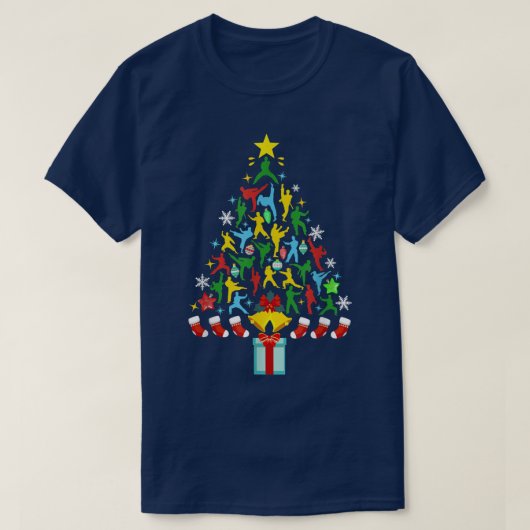 Taekwondo Lover Xmas Lighting Taekwondo Christmas T-Shirt (Design vorne)
