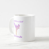 Taekwondo-Mädchen Kaffeetasse (Vorderseite Links)