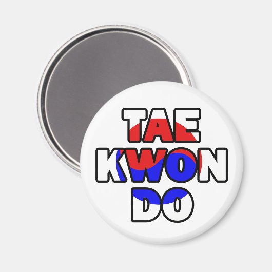 Taekwondo Magnet (Vorderseite/Rückseite)