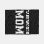 Taekwondo Mama Funny Karate Fleecedecke (Vorderseite (Horizontal))