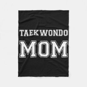 Taekwondo Mama Funny Karate Fleecedecke