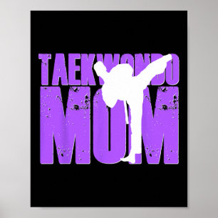 Taekwondo Mama Shirt Tae Kwon Do Martial Arts Moth Poster