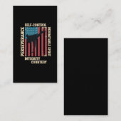 Taekwondo Martial Arts American Flag Self Defense Visitenkarte (Vorne/Hinten)