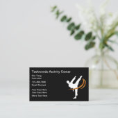 Taekwondo Martial Arts Class Business Cards Visitenkarte (Stehend Vorderseite)
