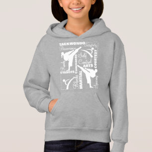 Taekwondo Martial Arts Terminologie Typografie Hoodie