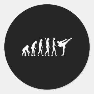 Taekwondo Mma Evolution Judo Kung Fu Tkw Kickboxen Runder Aufkleber