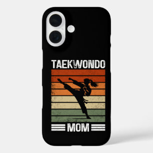 Taekwondo-Mutter Retro-Kampfsport-Mutter-Geschenk iPhone 16 Hülle