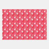 Taekwondo Niedlich Red Green Silver White Girly Geschenkpapier Set (Vorderseite)