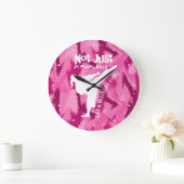 Taekwondo Niedliches rosa Weißes Gironangebot Große Wanduhr (Zuhause)