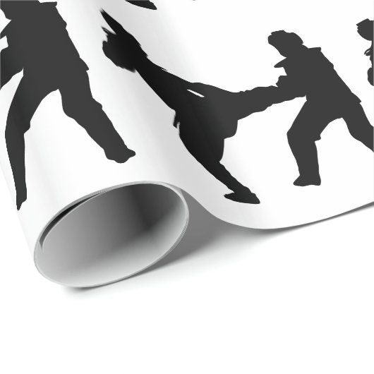 Taekwondo-Packpapier Geschenkpapier (Rolleneckpunkt)