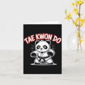 Taekwondo Panda - Lustiger Mma Tkd Panda Karte (Gelbe Blume)