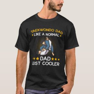 Taekwondo Papa kämpft schwarzen Gürtel Koreanische T-Shirt