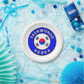 Taekwondo Pappteller (Party)