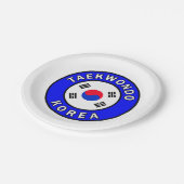 Taekwondo Pappteller (Schrägansicht)