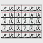 Taekwondo Player, Geburtstagsgeschenk, Team Karate Geschenkpapier (Flach)