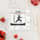 Taekwondo Player, Geburtstagsgeschenk, Team Karate Serviette (Beispiel)