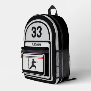 Taekwondo Player, Geburtstagskamerad, Team Karate Bedruckter Rucksack