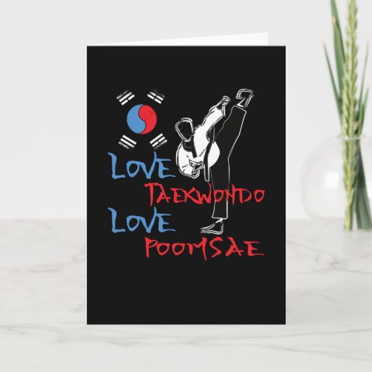 Taekwondo Poomsae Uniform Korean Sport Karte (Vorderseite)
