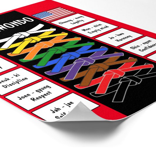 Taekwondo-Poster Poster (Ecke)