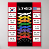 Taekwondo-Poster Poster (Vorne)