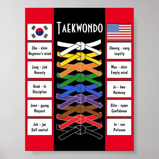 Taekwondo-Poster Poster (Vorne)