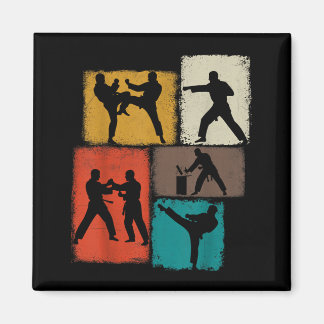 Taekwondo-Praktiker Collage Männer Kinder Trainer Magnet