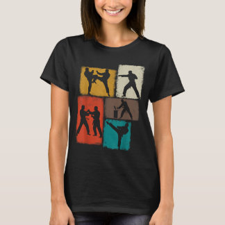 Taekwondo-Praktiker Collage Männer Kinder Trainer T-Shirt