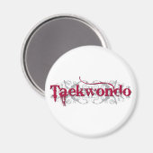 Taekwondo Red Magnet (Vorderseite/Rückseite)