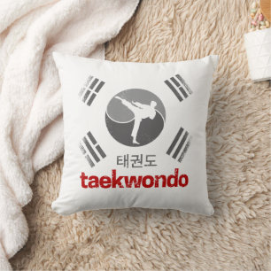Taekwondo Retro Korea-Flagge Kampfsport Vintage Kissen