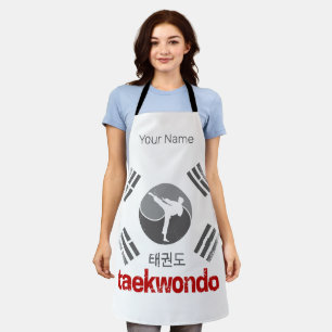Taekwondo Retro Korea-Flagge Kampfsport Vintage Schürze