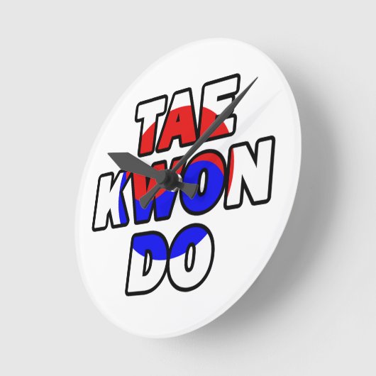 Taekwondo Runde Wanduhr (Winkel)