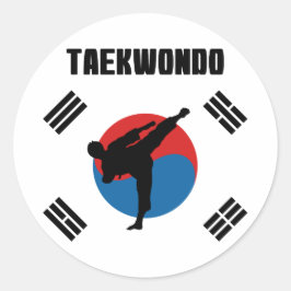 Taekwondo Runder Aufkleber
