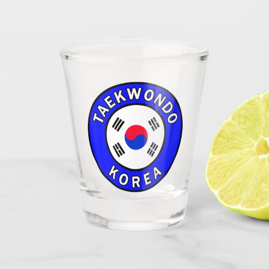 Taekwondo Schnapsglas (Vorderseite)