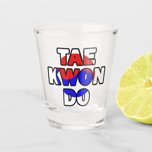 Taekwondo Schnapsglas (Vorderseite)