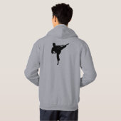 Taekwondo (Schwarzes/Aschengrau) Hoodie (Schwarz voll)
